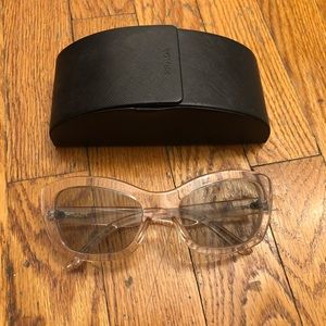 Prada Clear Cateye Sunglasses